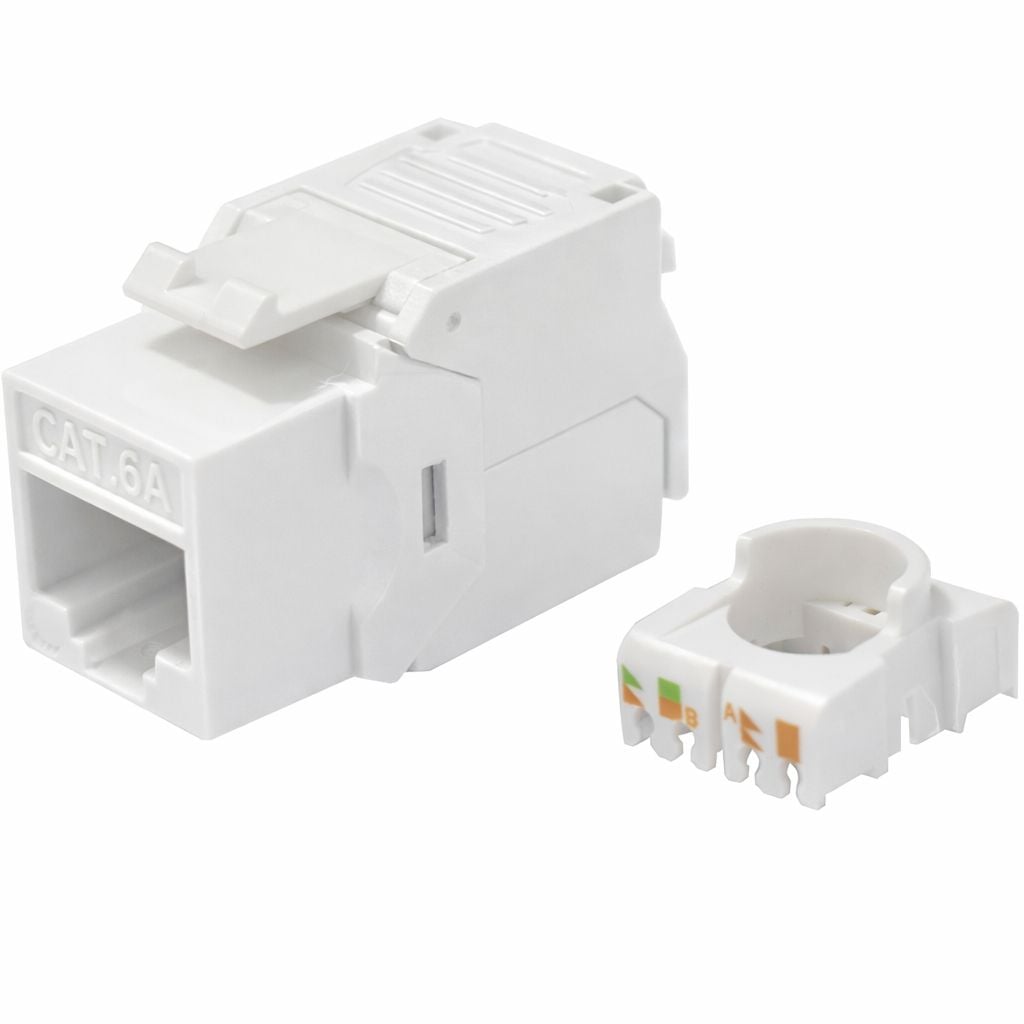 Frutto Keystone RJ45 Cat.6A UTP Toolless Bianco 3µ