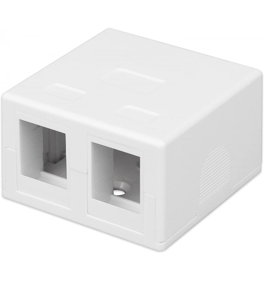 Presa a Muro per 2 Frutti Keystone Bianco